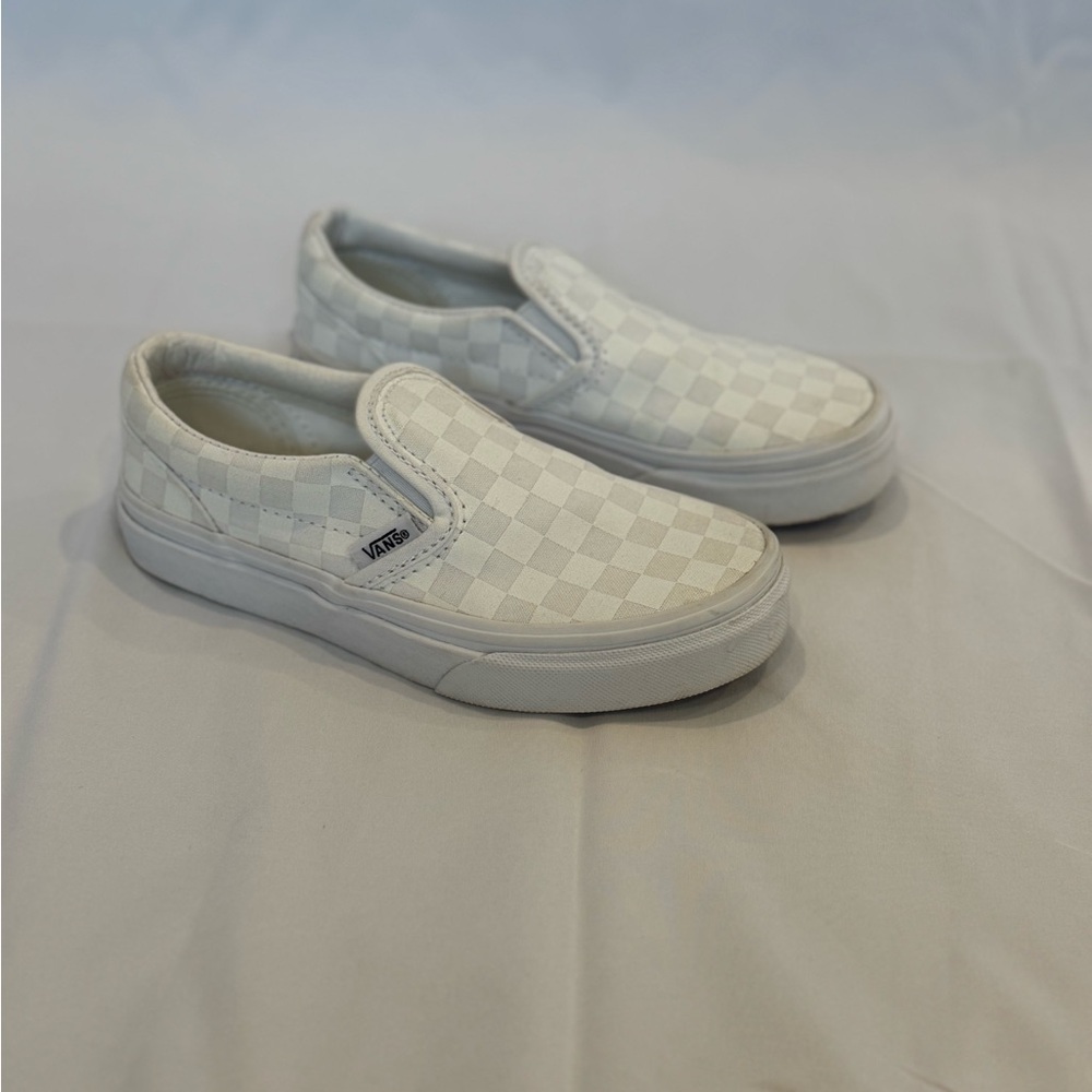 Vans White Slip-On Sneakers Classic Canvas Design